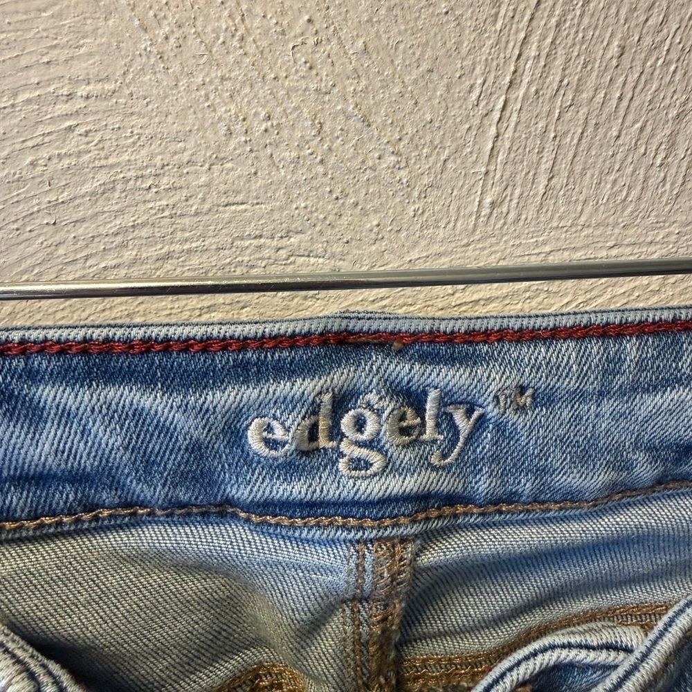 Edgely Flared Bootcut Denim Jeans Size 8 Short 29” Inseam Mid Rise Medium Wash - Picture 4 of 5